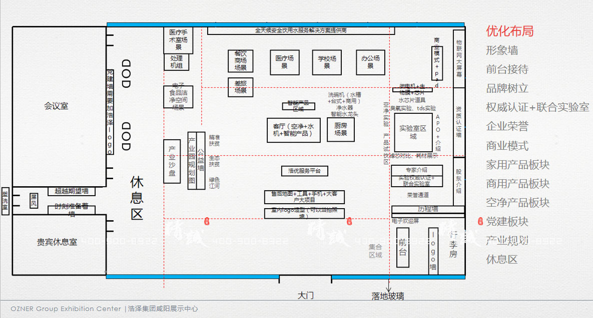 咸阳浩泽集团企业展厅设计效果图